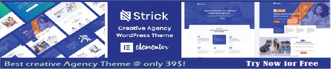 El Mejor Tema WP de AGENCIA Creativa-STRICK @39 only ¡solo!!! Prueba Ahora!