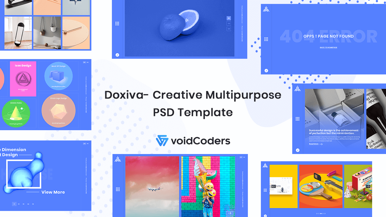 Best Creative Multipurpose PSD Template – Doxiva