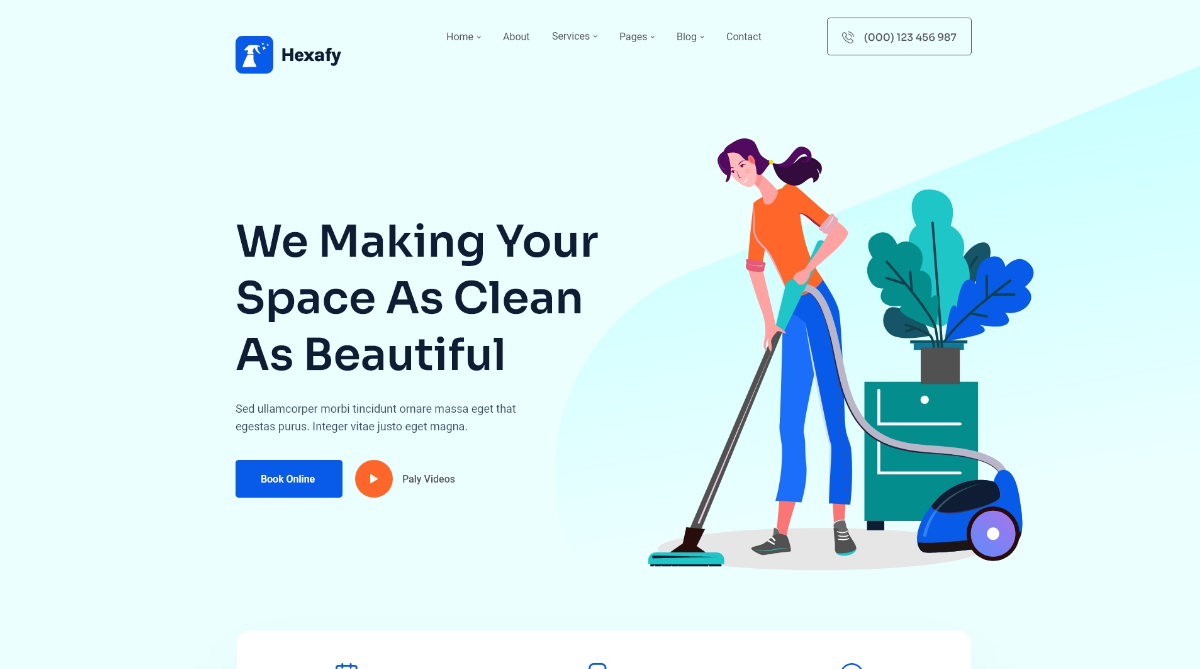 WordPress theme for cleaning Business